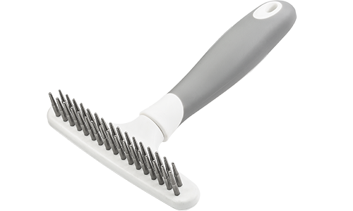 Ząbkowany Grzebień Dla Psa Szczotka do podszerstka psa z 32 metalowymi igłami, ergonomiczną rączką, do usuwania luźnego sierści.