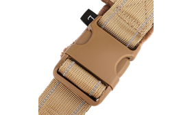 Brązowa, miękka, odblaskowa uprząż dla psa z funkcją "no-pull", lepsza widoczność, regulowane paski, bezpieczna klamra.