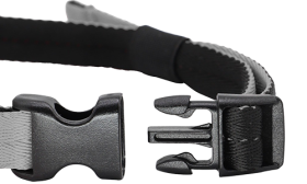 Miękko wyściełany regulowany kaganiec dla psa w szarym kolorze, lekki materiał nylonowy, z mocną klamrą dla komfortu.