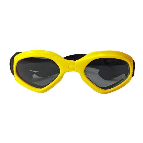 Stylowe Okulary Przeciwsłoneczne dla Psów z Filtrem UV Żółte okulary dla psa z ochroną UV, ciemne soczewki dla ochrony oczu i stylowego wyglądu, idealne na świeżym powietrzu.