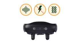 Kołnierz antyszokowy dla psa z wzorem łapki, ładowany przez USB, wodoodporny, działający do 14 dni.