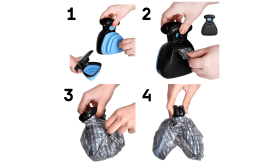 Łatwy w Czyszczeniu Przenośny kosz na Psie Odchody z Systemem Zatrzaskowym – zawiera ekologiczne worki