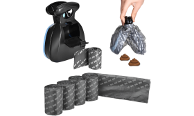 Łatwy w Czyszczeniu Przenośny kosz na Psie Odchody z Systemem Zatrzaskowym – zawiera ekologiczne worki