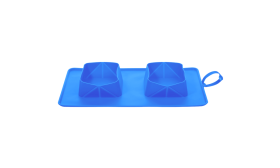 Składana miska Podróżna dla Psa – Podwójna składana mata na karmę 1200 ml