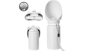 Składana Butelka na Wodę dla Psa 550 ml – Przenośna Miska na Wodę dla Zwierząt z Silikonu Spożywczego