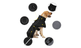 Odblaskowa wodoodporna kurtka dla psa z ciepłą podszewką z polaru