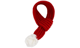 Ciepły, dziany szalik świąteczny dla psa – świąteczna bandana dla pupila