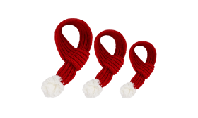 Ciepły, dziany szalik świąteczny dla psa – świąteczna bandana dla pupila